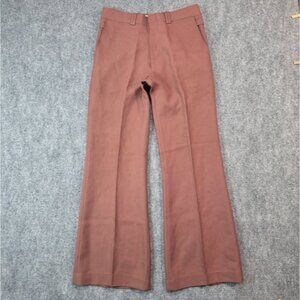 Vintage 70s Flare Pants Brown Disco High Rise Bell Bottom Trousers